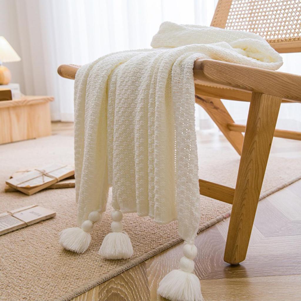 Handmade Tassel Blanket - Cozy Internet Style Sofa Throw, Perfect for Office or Bed