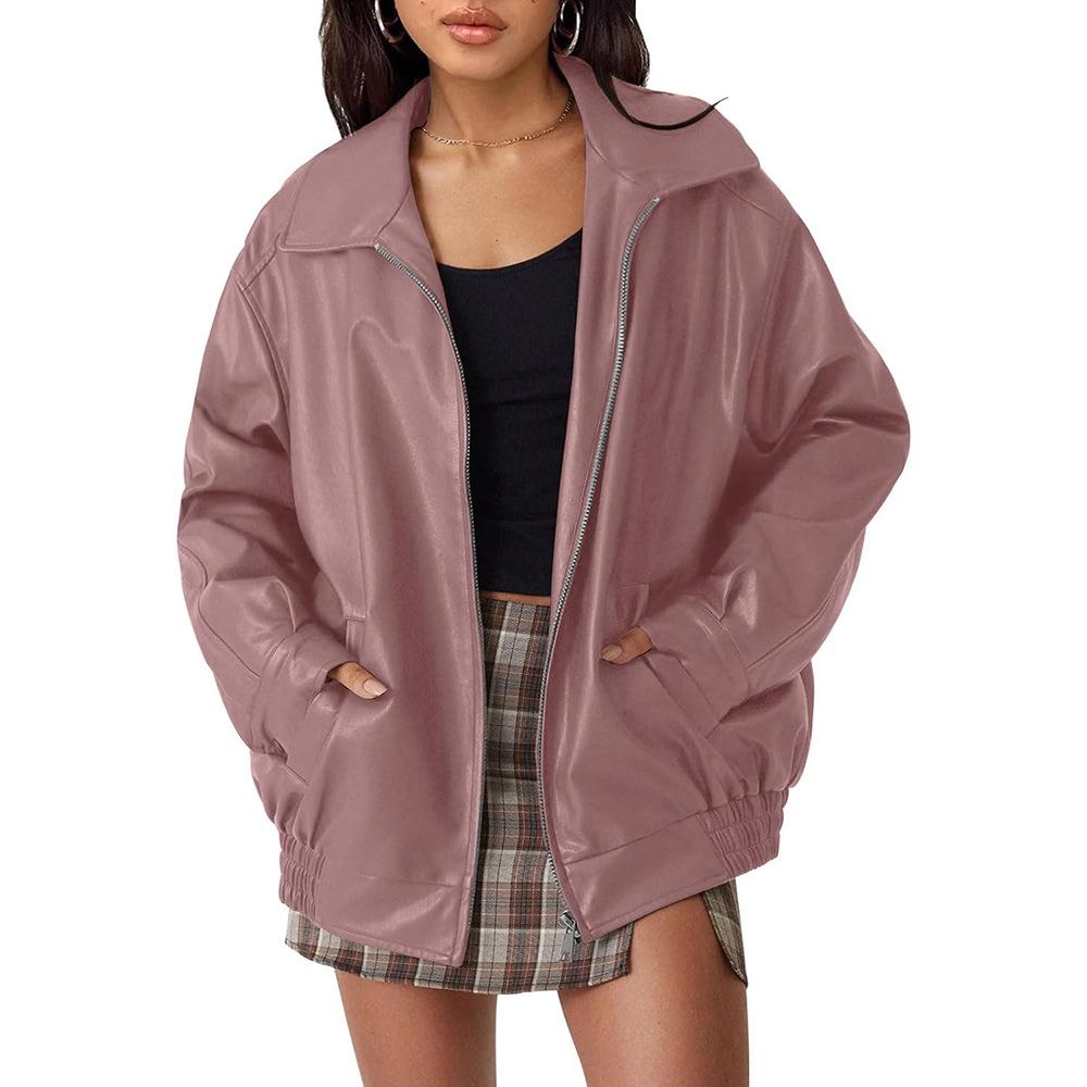 Dames Oversized Leren Jassen Faux Suède Herfstmode Motorjassen Winteroutfits Kleding Y2k Tops XXL