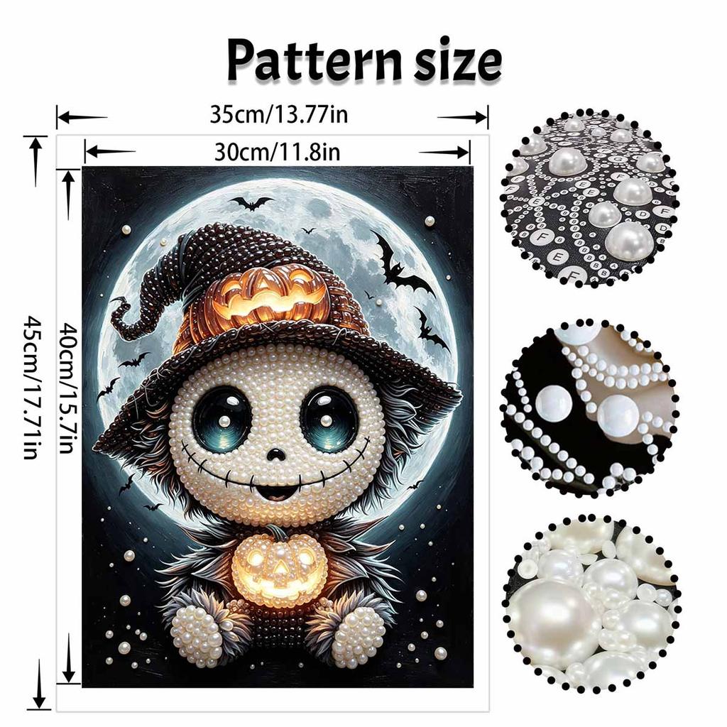 Halloween pearl painting pumpkin witch art kit handmade diy home decorations