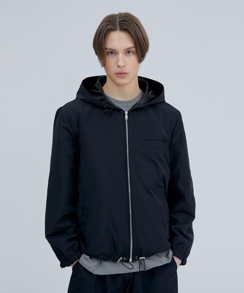 Pinblack Reversible Lambskin Hooded Jacket (Men)