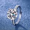 Sliver Rings Shining Classics 5A Zircon For Women Wedding Engagement Jewelry Fashion Luxury Gift High Quality