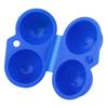 Plastic 2pcs Eggs Carrier Storage Box container For Outdoor Picnic Camping Use(Blue)