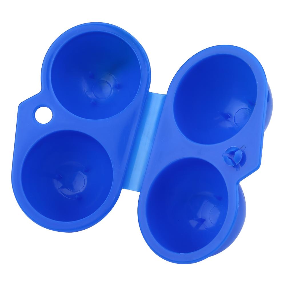 Plastic 2pcs Eggs Carrier Storage Box container For Outdoor Picnic Camping Use(Blue)