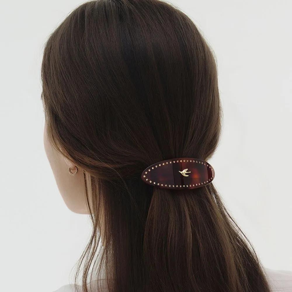 Colombe d Or (Y) Stone Oval Hair Pin Brown HL1H63100BRXXX