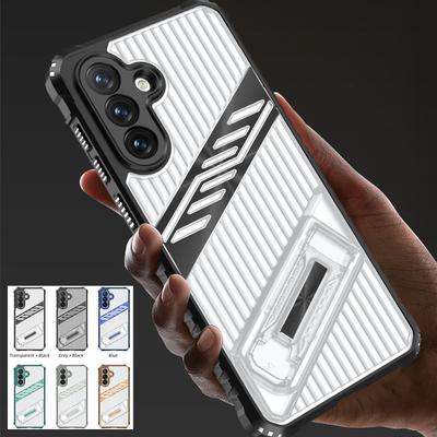 Rutschfeste Ständerhülle für Samsung Galaxy A56 A36 A26 A16 5G A06 4G Hülle Ständerhalter Transparente Hülle Fundas Coque