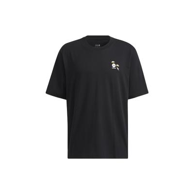 Adidas Neo Letter Print Sports T-Shirt Couples Edition Unisex Tops Black HC9748