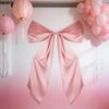 Bow Tie Smooth Satin Oversized Bow Decor Holiday Party Decoration Living Room Bedroom Garden Window Wall Festive Gift