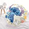 Disney Stitch,Lilo,Friends Manual Opening and Closing Umbrella, 8-Rib Reinforced Folding Design, Lightweight