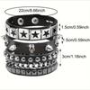 Men's Multilayer Punk Skull Bracelet - Hip-Hop Rivet & Motorcycle Style