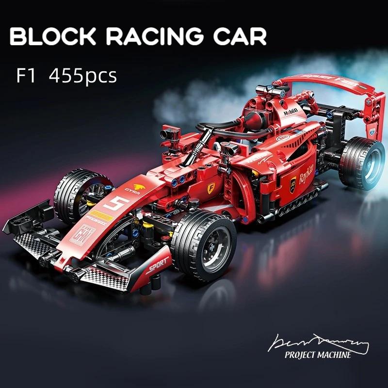 Technical NEW F1 Racing Car Building Blocks Set MOC Model Kit DIY Assembly Bricks Creative Educational Toys For Children
