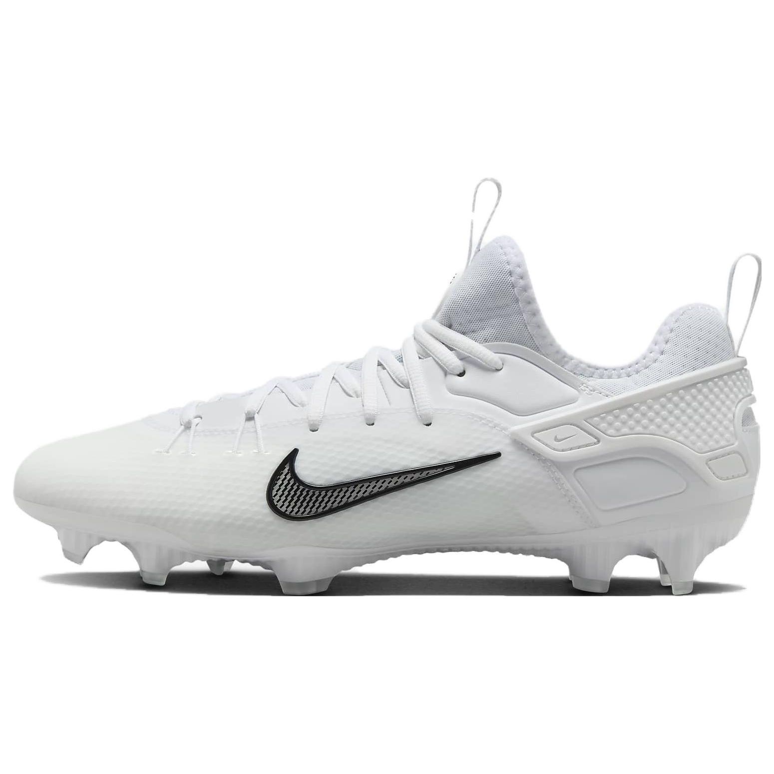 Кроссовки Nike Huarache 9 Elite Low LAX Белые Черные Унисекс FD0089-101 38.5