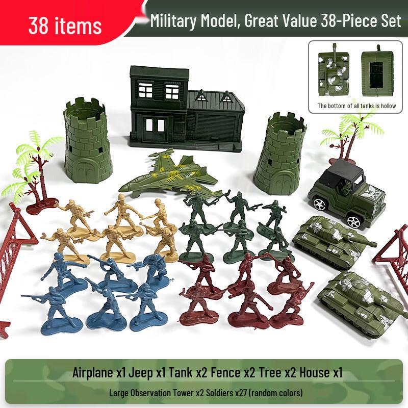 Retro Military Desktop Sand Table Model Set