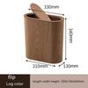 Nordic Stitched Wooden Trash Can Household Living Room Bedroom Kitchen Toilet Gap Super Narrow Creative Paper Basket Walnut Wood