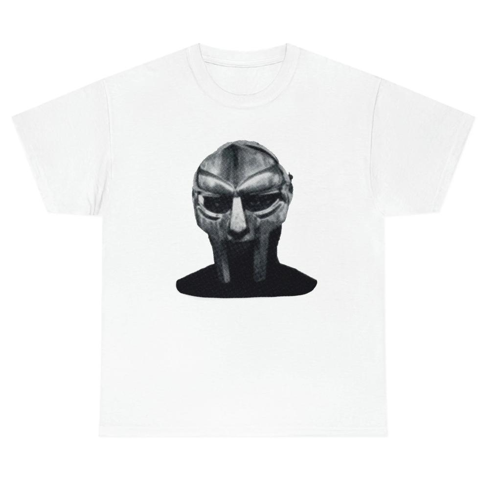 Rapper Doom Mask Hip Hop Graphic TShirt Casual Digital Print Pure Heavy Cotton T Shirt Summer Unisex