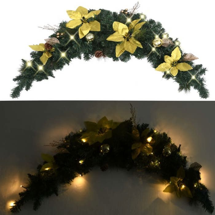 VidaXL Arche de Noël avec Lumières LED Décoration de Noël Lumineux Eclairage Maison Jardin Intérieur Extérieur en Plein Air 320978