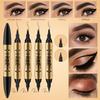 2-in-1 Eyeliner Eyebrow Pencil Bushy Eyebrows Smooth Eyeliner Waterproof and Sweat Resistant Eyebrow Pencil Liquid Eyeliner
