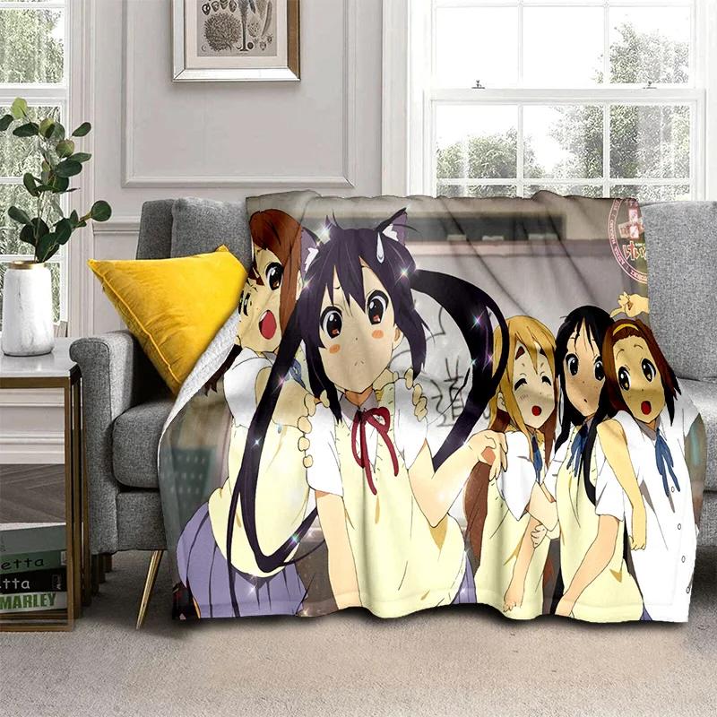 3D Kawaii Girls K-ON Cartoon Cute Lolita Blanket,Soft Throw Blanket for Home Bedroom Bed Sofa Picnic Travel Cover Blanket Kids