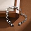 Fashion Bracelets Stainless Steel Heart Handmade Chain Bracelet Bangle For Women Girl Daily Charm Wrist Jewelry Gifts