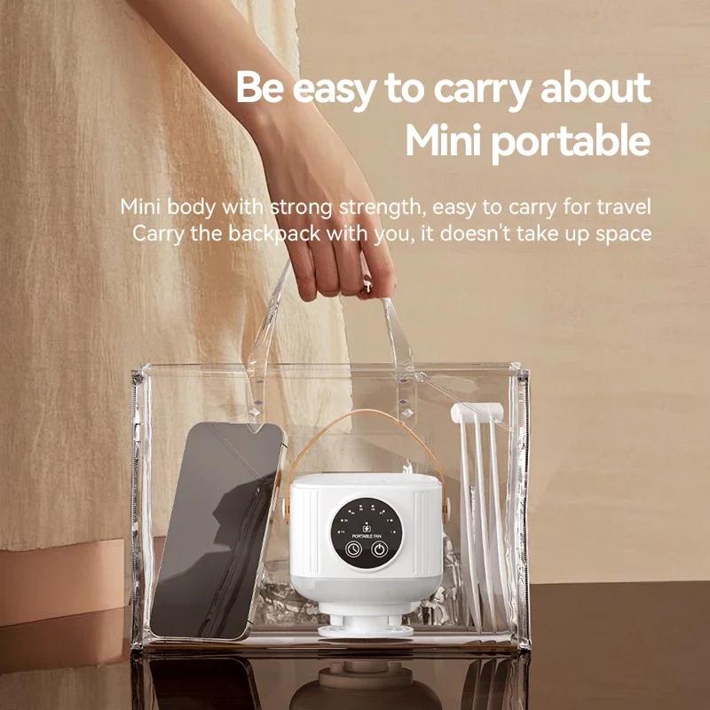 Portable Camping Ceiling Fan with Light USB Rechargeable &Plug-in 7200mAh Long Battery Life Remote Control Hanging Fans Lights