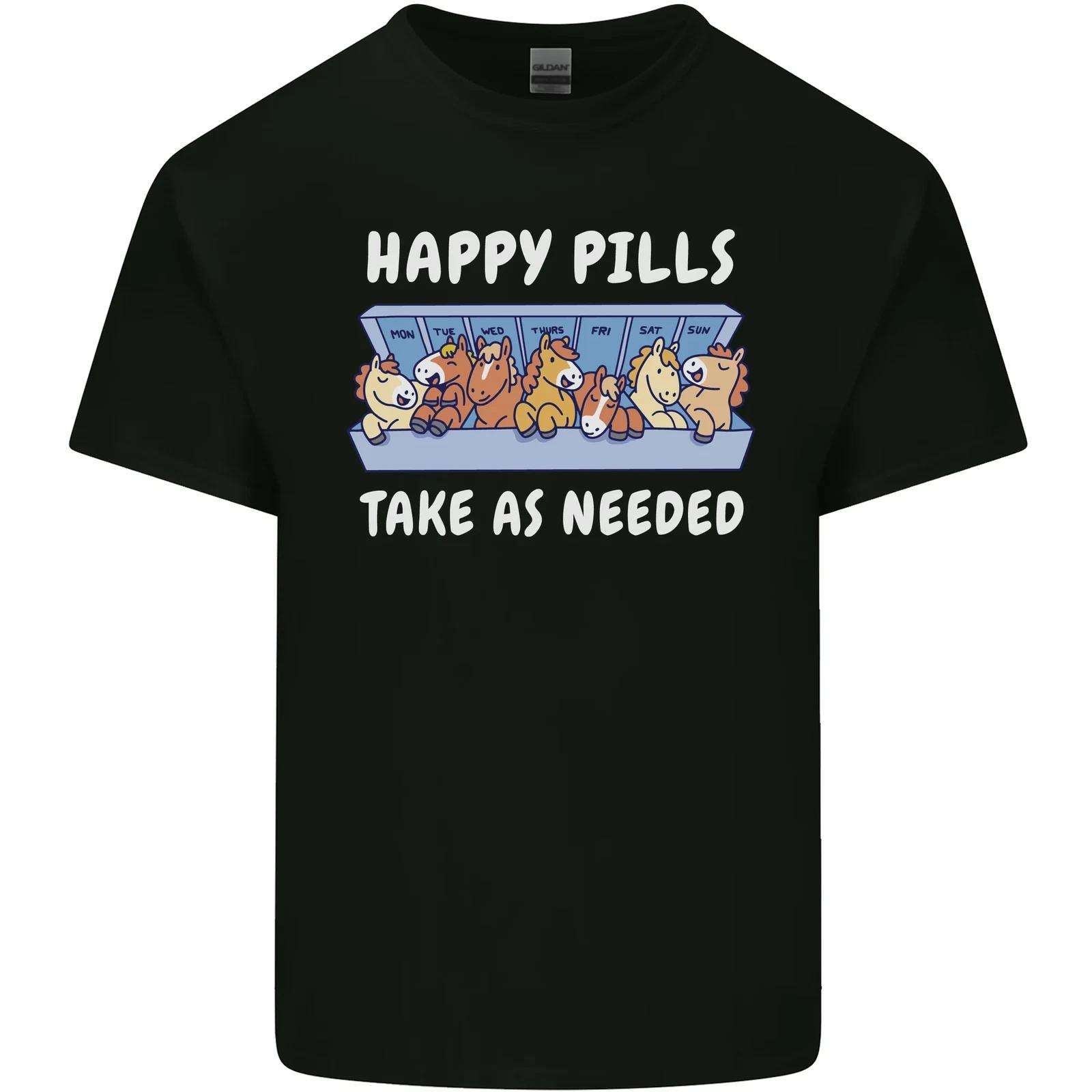 Funny Equestrian Horse Pills Kids T-Shirt Childrens L