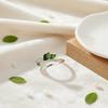 Adjustable Leaf Opening Ring Oil Drop Women's Ring Fashion Enamel Leaf Ring  Women