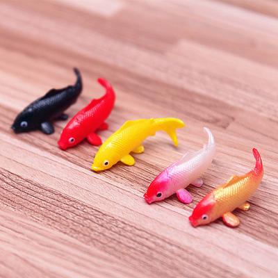 1Pcs Puppenhaus Miniatur Simulation Koi Goldfisch Glas Modell Diy Zubehör Spielzeug Puppenhaus Decals
