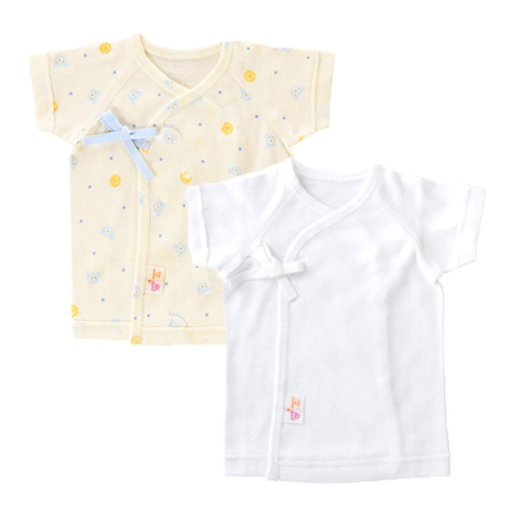 

Короткие майки Baby Castle для маловесных детей, набор Cookie Sax, сделано в Японии, для младенцев, 2, 45см, медведь, с рисунком, 100% хлопок,