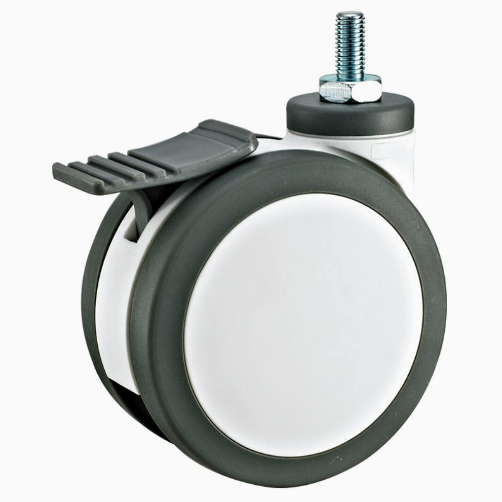 SGY Contemporary Polyurethane 2-Inch PP Wheels Swivel Casters Brake for Office Hotel Hospital Living Room Use Easy Installation