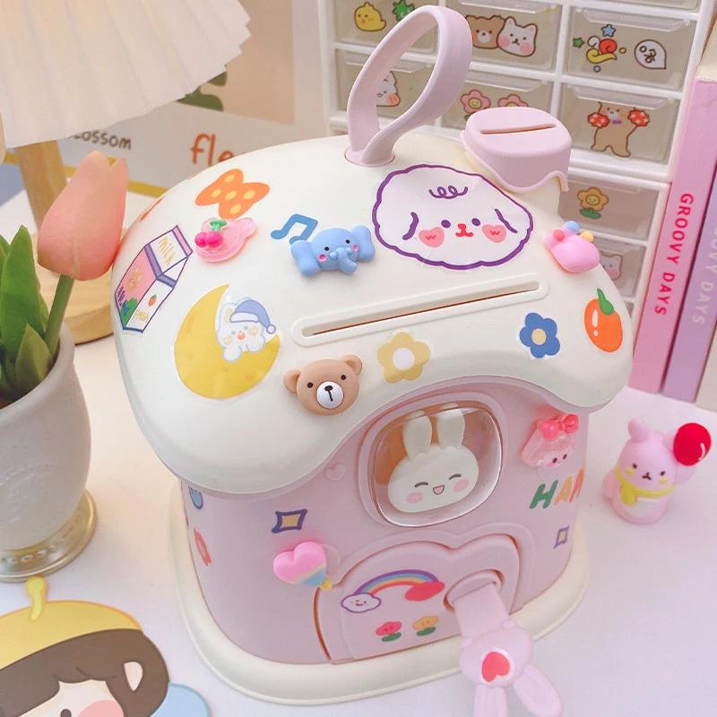 Children's Creative Money Banking Toys Piggy Bank Money Saving Pot Coin Banks Coin Box with Lock Key  savings bank