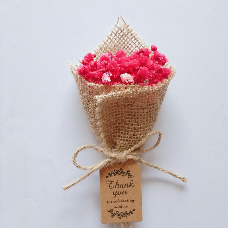 Mini Car Bouquet with Magnetic Preserved Flower, Aroma Diffuser, Dried Flower, Gift Card, Small Bouquet