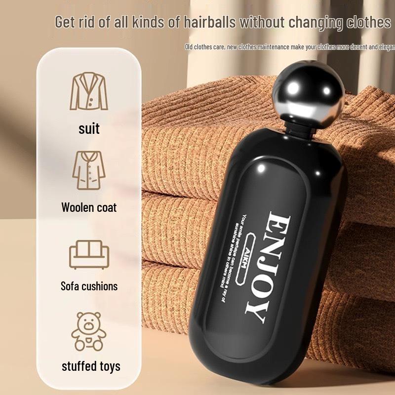 Portable Dual-use Lint and Hair Remover Roller for Clothes чёрный