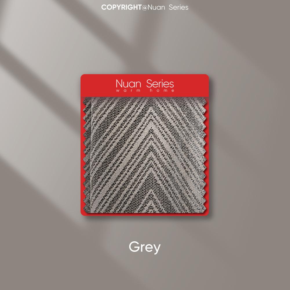 

1 шт. Классическая и универсальная полупрозрачная жаккардовая тюлевая занавеска с треугольным узором серии Nuan для окна гостиной, спальни, балкона, домашний декор W100cm x L130cm серый