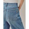INMAN Vintage Washed Denim Flare Cropped Pants