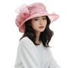 Hat Women's Summer Big Edge Mesh Hat Vintage Eugen Yarn Flower Sun Hat Outdoor Sun Hat Beach Sun Hat