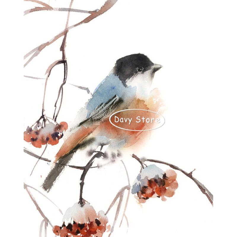 Bird Watercolor Artwork Posters and Prints Canvas Painting Birds Animal Wall Art Pictures for Farmhouse Room Home Decoration