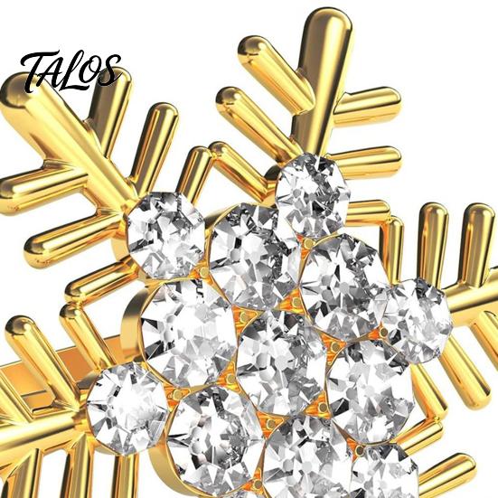 Rhinestone Table Settings Snowflake Napkin Ring, Metal Holder, Winter Decorative Rings Holiday Ring for Christmas Dinner Decor Wedding