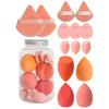 14Pcs/Set Makeup Sponge Kit Latex-Free Foundation Blending Liquid Powder Cream Application Cotton Powder Puff Mini Beauty Sponge Makeup Tools