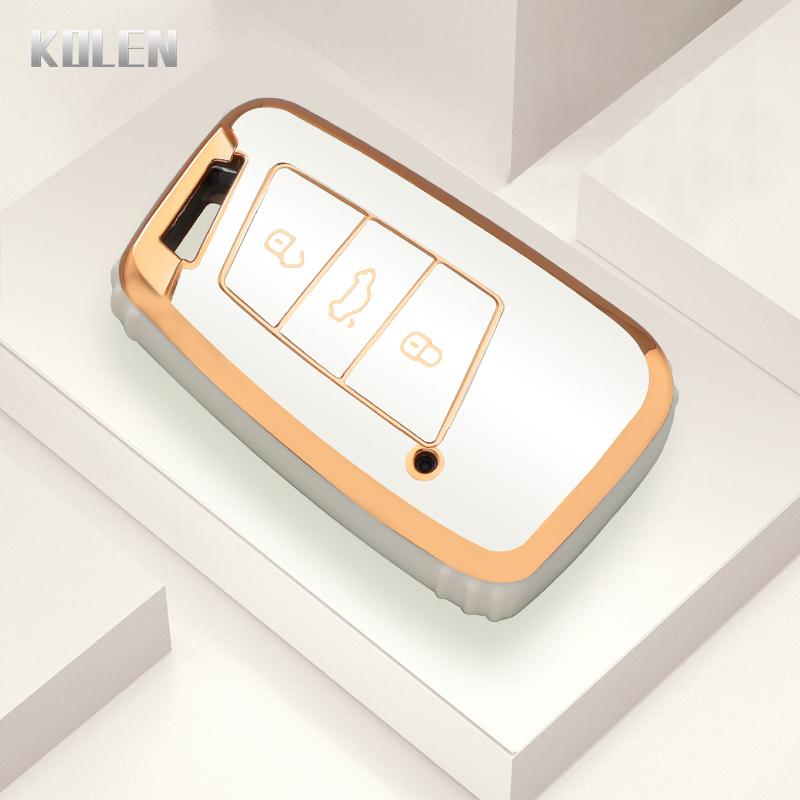 Fashion TPU Car Remote Key Case Cover Shell For VW Volkswagen Passat B8 Tiguan Magotan Golf For Skoda Kodiaq Superb A7 Keyless
