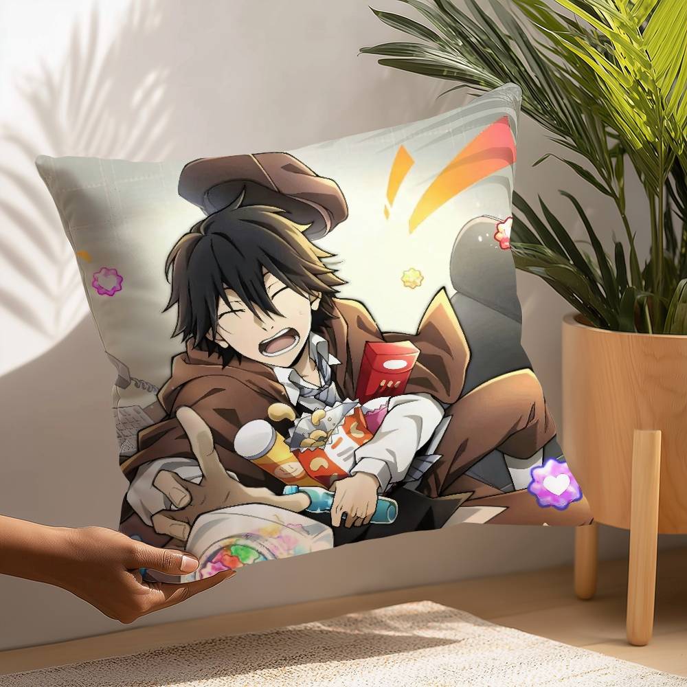 Bungo Stray Dog Edogawa Ranpo Pillow Case Plush Fabric Soft  Pillowcase Double Sided Print Cushion Cover Household Gifts