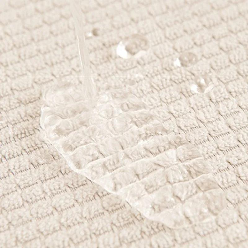 1PC Jacquard Sofa Mat Cover Solid Color L-shaped Sofa Towel Water Repellent Anti-Slip Couch Slipcovers for Living Room Hotel