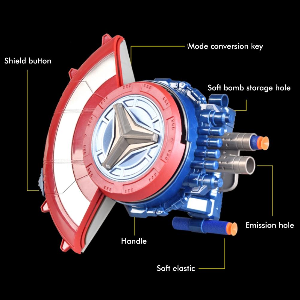 Shield Soft Launcher Toy Shield Ejection Toy Cosplay Props Gift for Kids