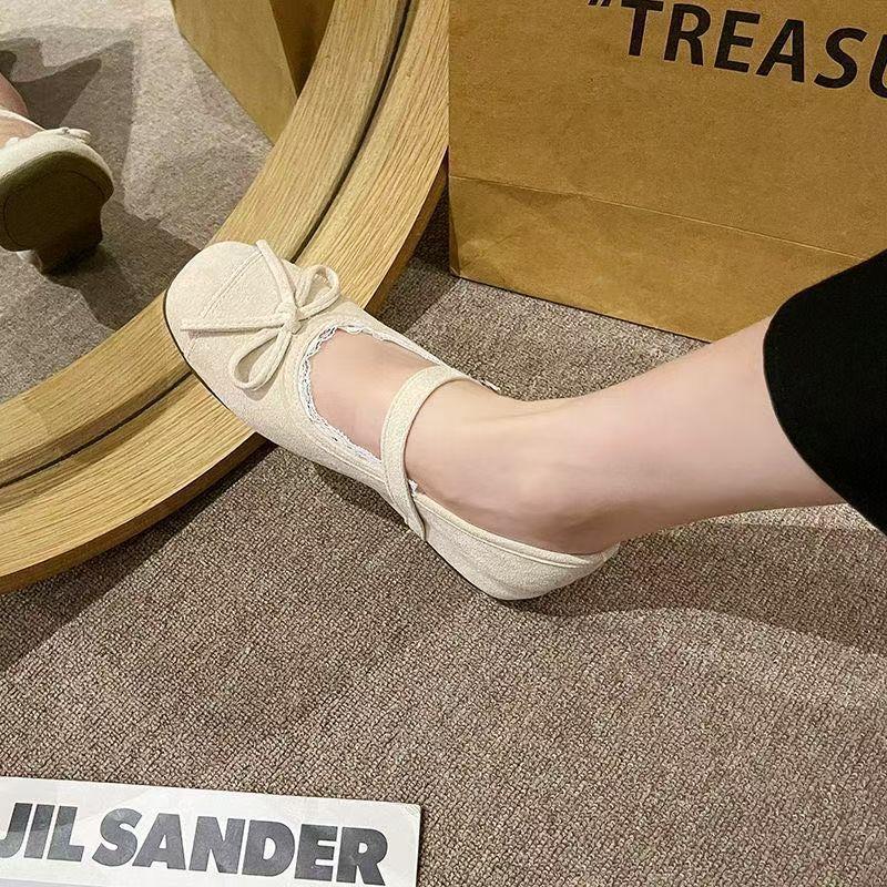 

Весенне-осенние туфли-лодочки с синим бантом, женские новые весенне-летние, для ношения с юбками, туфли Мэри Джейн, балетки 39 абрикосовый