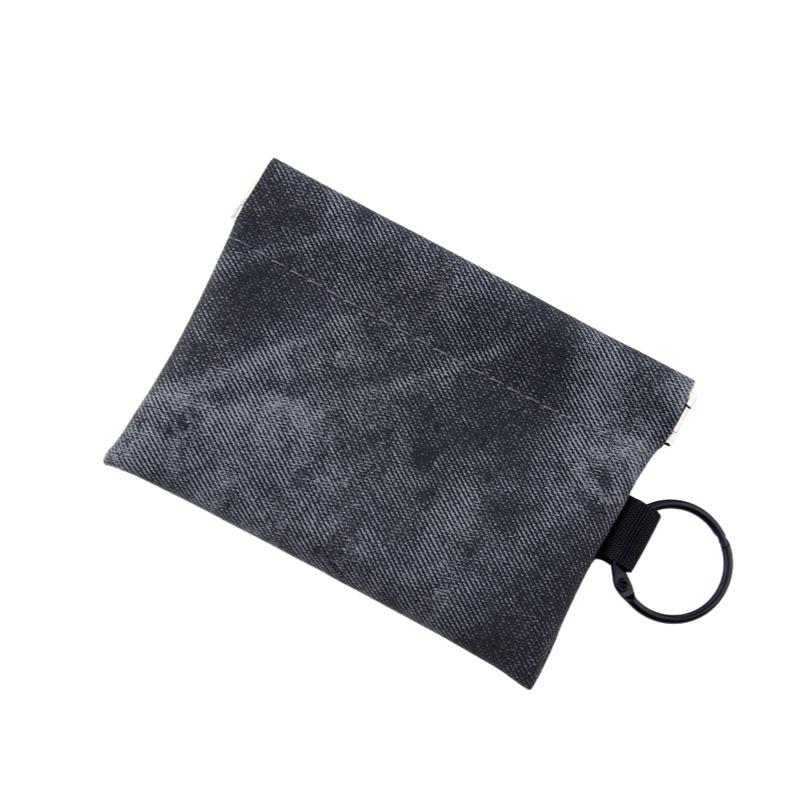 

Memory Card Pouch Elastic Small Storage Bag Earphone Pouch Easy Opening Card Holder Keychain For School Backpack Daily Use чёрный