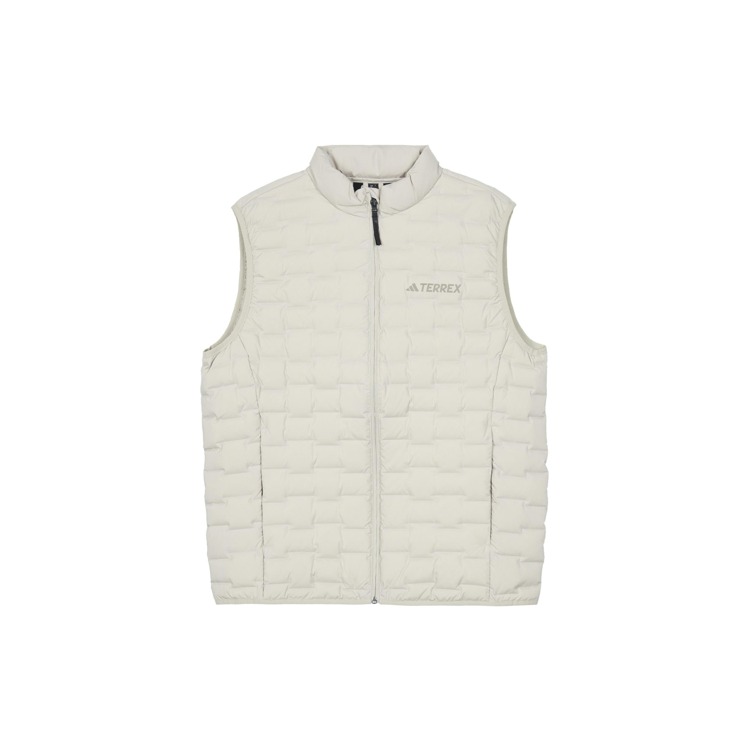 adidas Lightweight Goose Down Woven Baffle Vest White Men s IT8696 XL