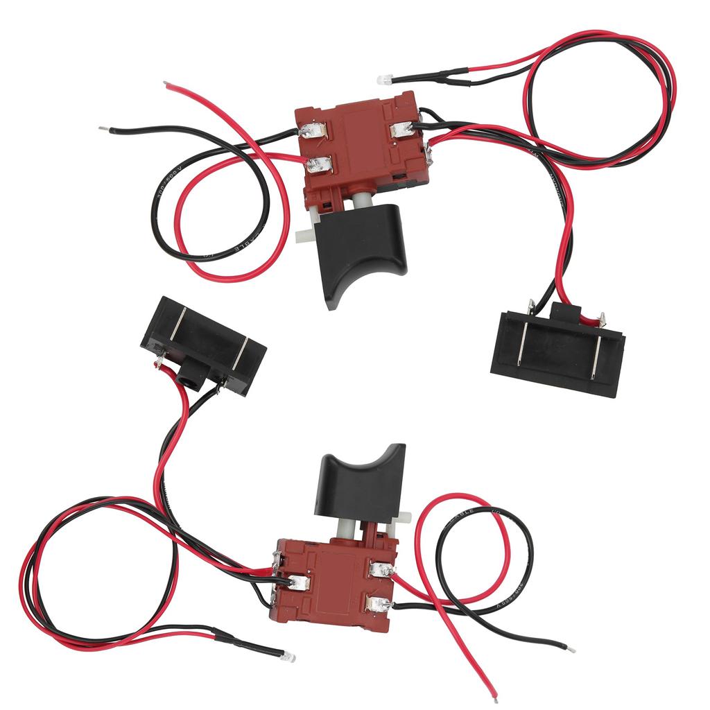 2pcs Saw Switch Speed Control Switch Stepless Speed Regulation Trigger Switch with Light