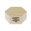 Unpainted Hexagonal Wooden Jewelry Box Trinket Case craft