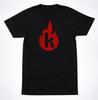 The Killers Flame Logo T-Shirt Red Black Indie Alternative Rock Band Tee