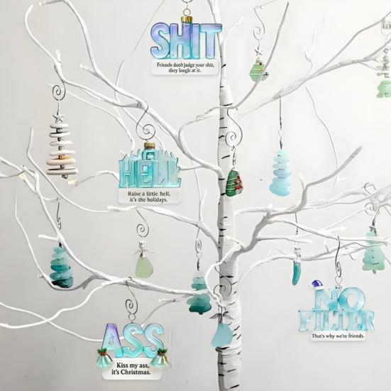 Sea Glass Accents 2025 Adult Humor Advent Calendar 24 Days Countdown Calendar with Funny Christmas Jokes Holiday Gag