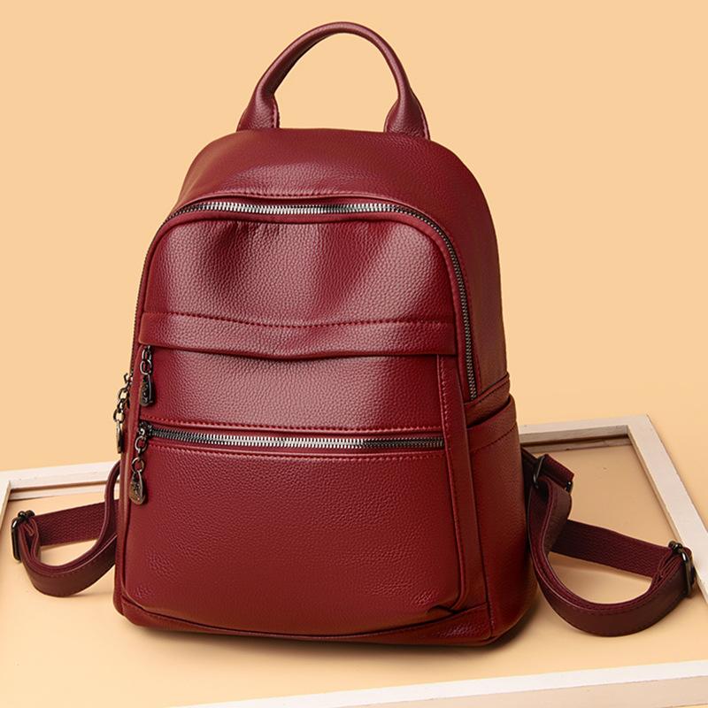 European-style Women's Double-shoulder Bag, Single-shoulder Crossbody Bag, Fashionable Large-capacity Travel Backpack, Student Backpack