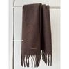 Solid Color Scarf Winter Macaron Color Warm Face Covering Windproof Cold Resistant Tassel Shawl Scarf